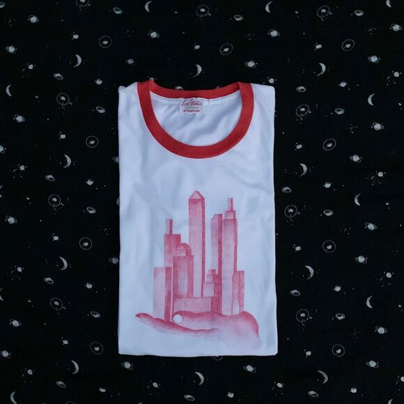 LVC Levi's Vintage Clothing metropolis graphic ring neck tee shirt - Picture 8 of 9